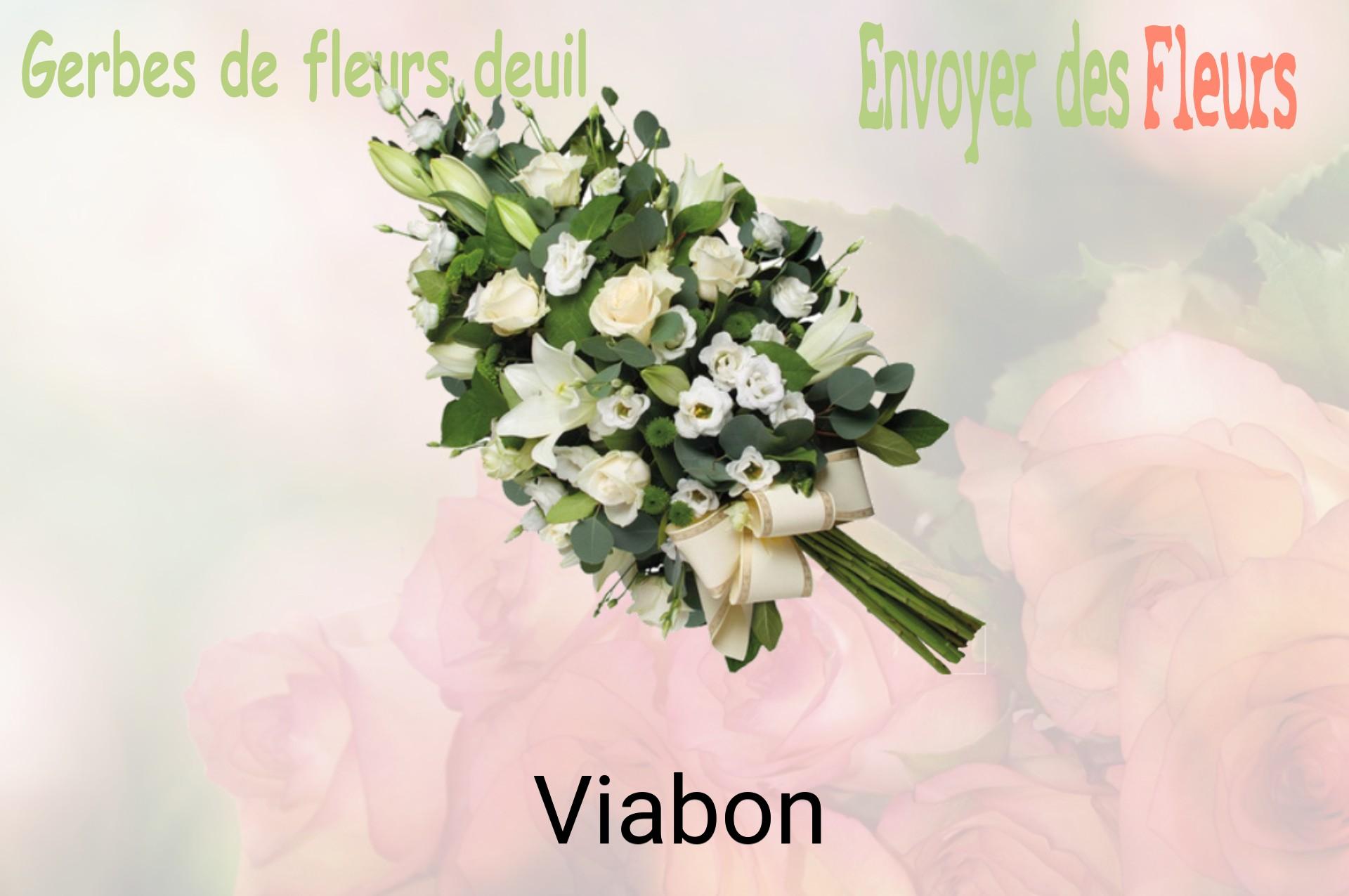 Gerbe de fleurs de deuil livrée à Viabon